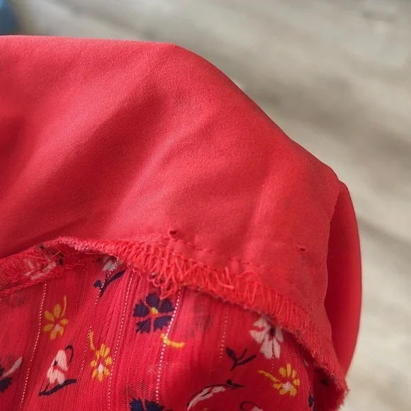 Madewell Tiered-Sleeve Peplum Top in Metallic Prairie Posies size 6 - Picture 12 of 15